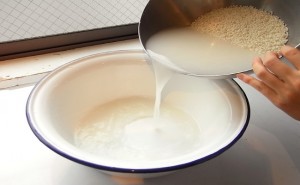 Foot Soak with Rice Water and Baking Soda