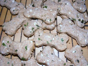 DIY Dog Biscuits with Mint and Parsley