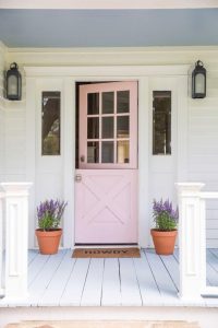 Lavender Plant Front Door